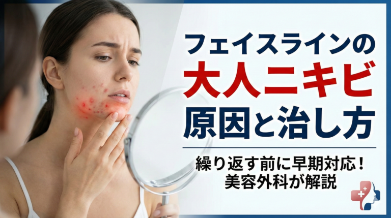フェイスラインの大人ニキビ原因と治し方を解説