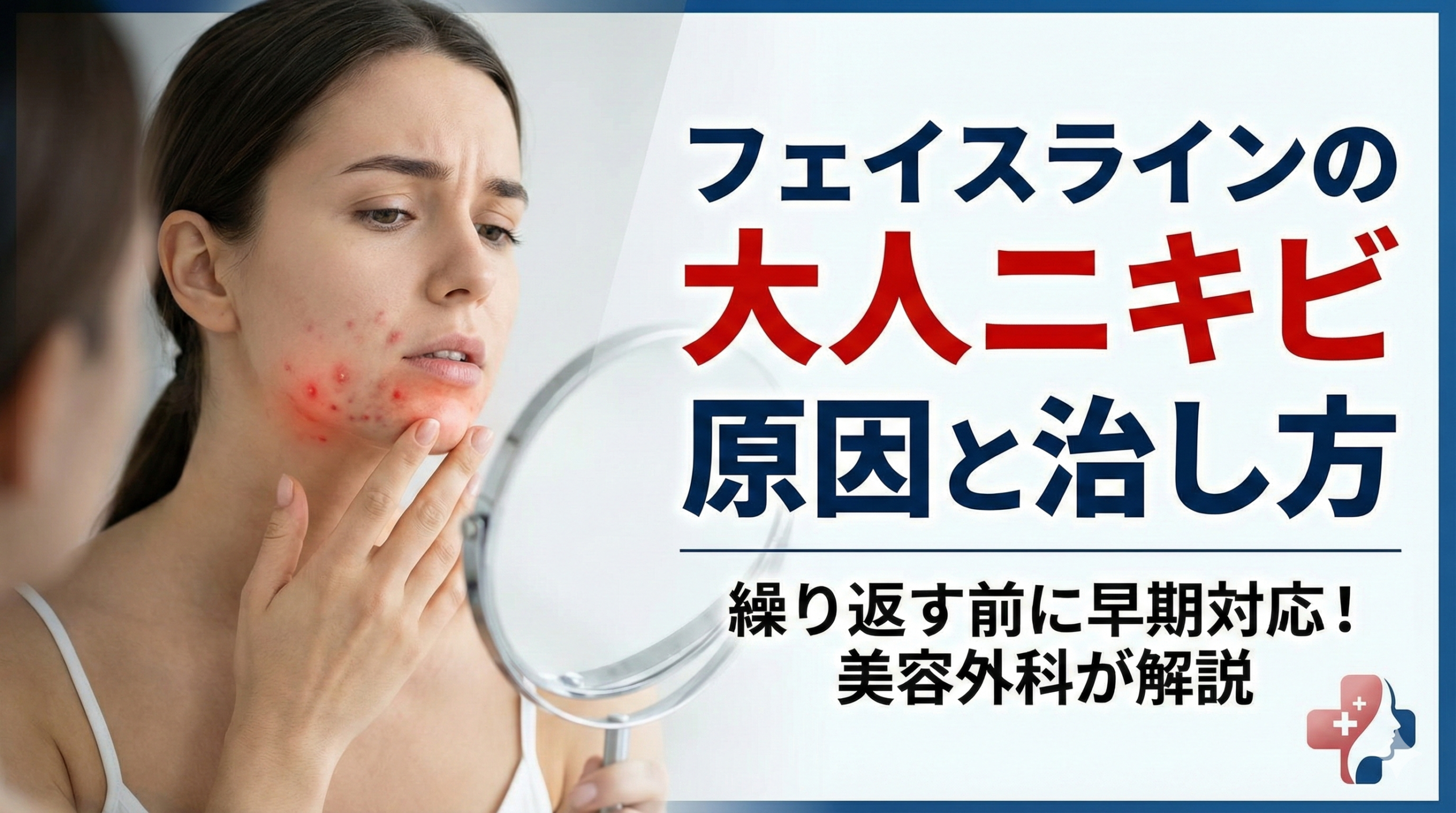 フェイスラインの大人ニキビ原因と治し方を解説