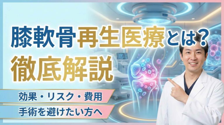 膝軟骨再生医療とは？効果・リスク・費用を徹底解説